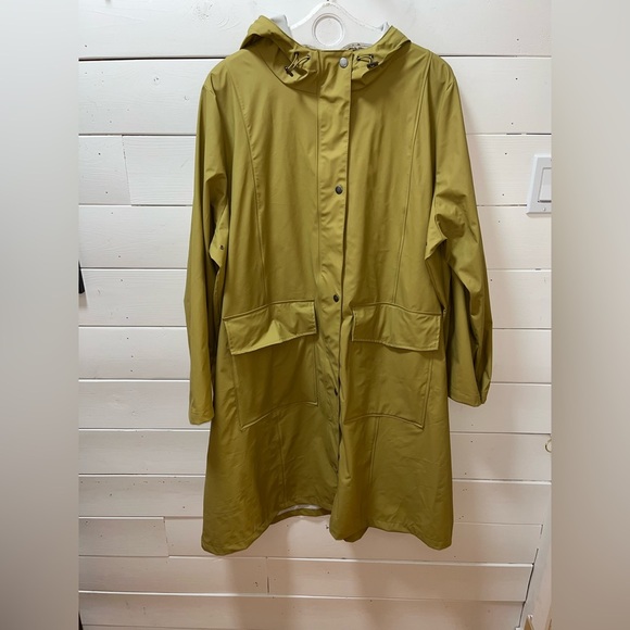 YESTA Long Hooded Raincoat Size 20w - Picture 2 of 10